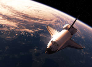 Space Shuttle Orbiting Earth