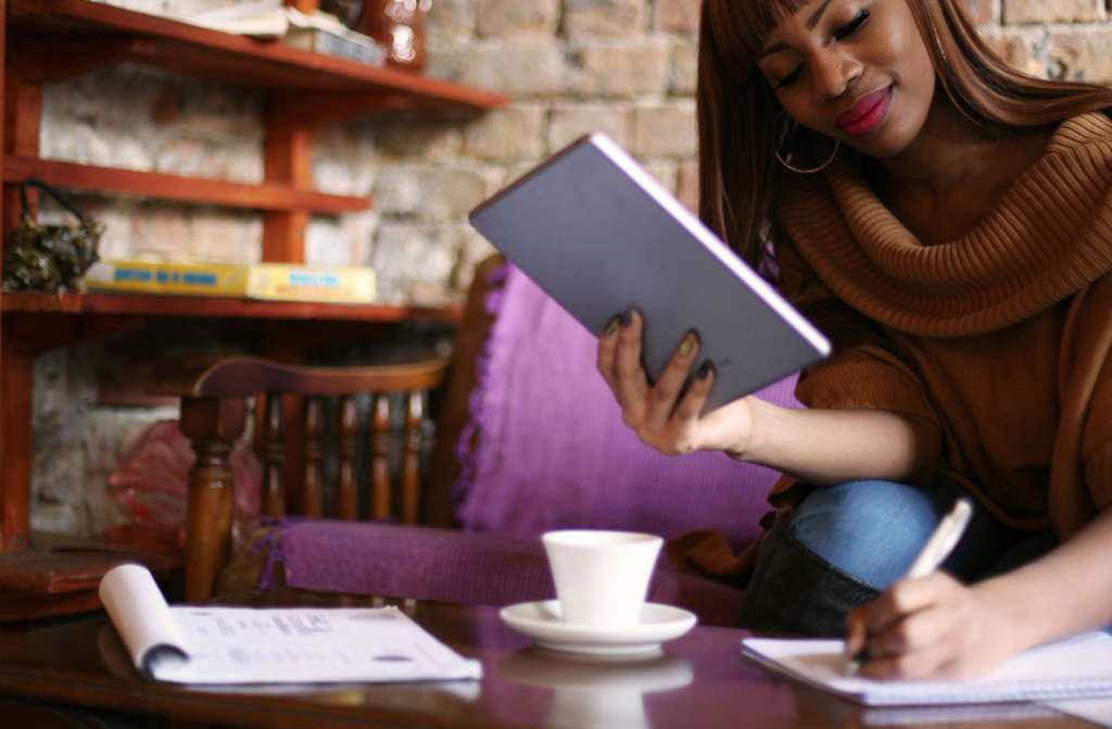 Business woman working.