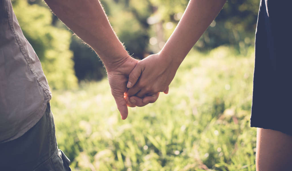 Holding hands