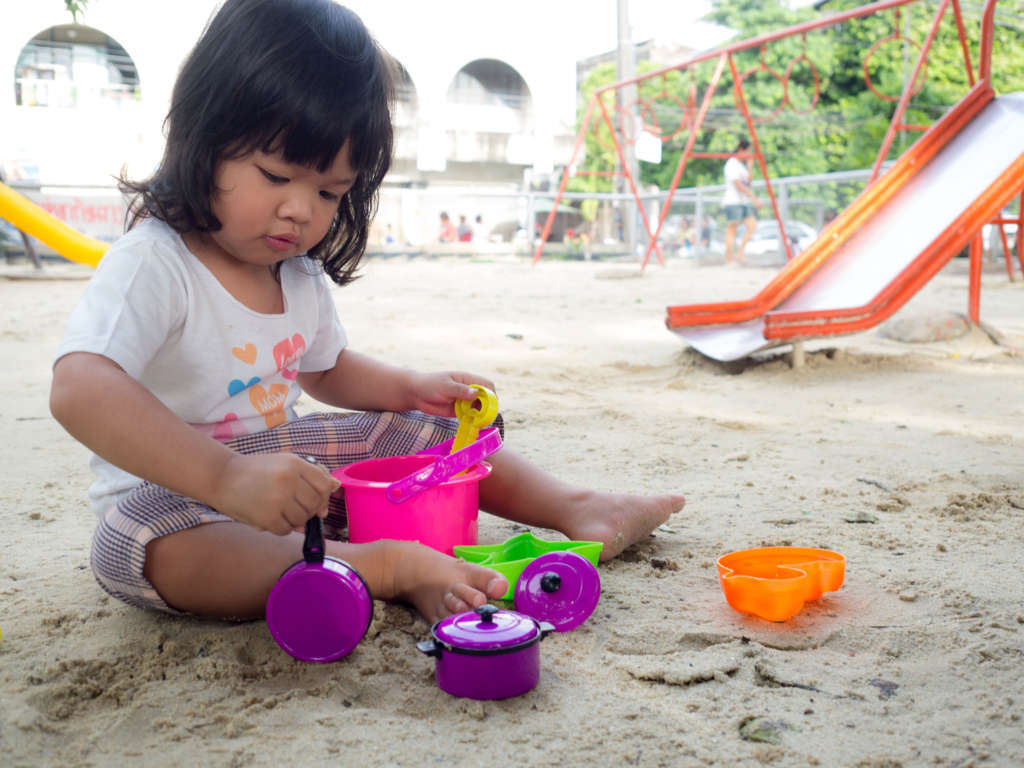 Toddler at playground