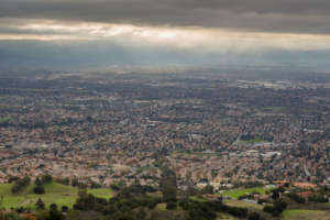 The Silicon Valley, Green Countryside, and Ominous Sky