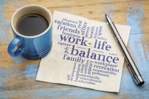Work life balance word cloud