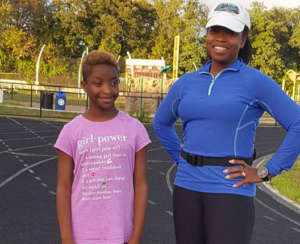 Savannah and I at a local HS track