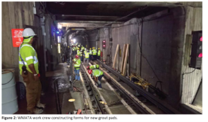 Sep 23 Rosslyn shutdown grout pad concrete pouring setup