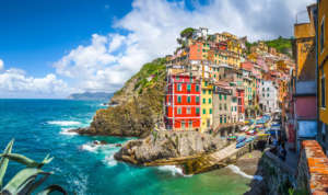 Riomaggiore fisherman village in Cinque Terre, Liguria, Italy