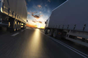 3D rendering of generic transportation concept at dawn
