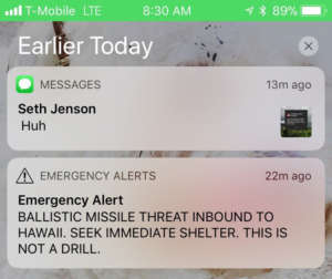 Hawaii Mistaken Missile Alert