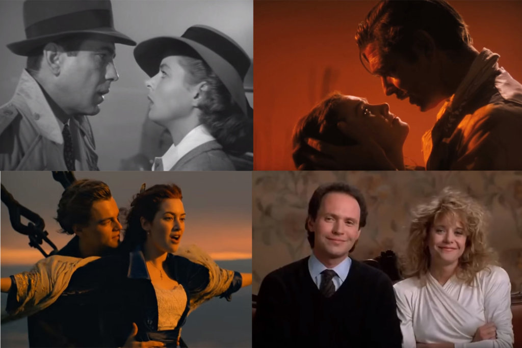 Movie romances collage
