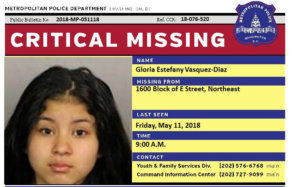 DC Critical missing girl
