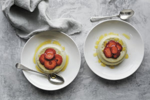Butter lettuce panna cotta