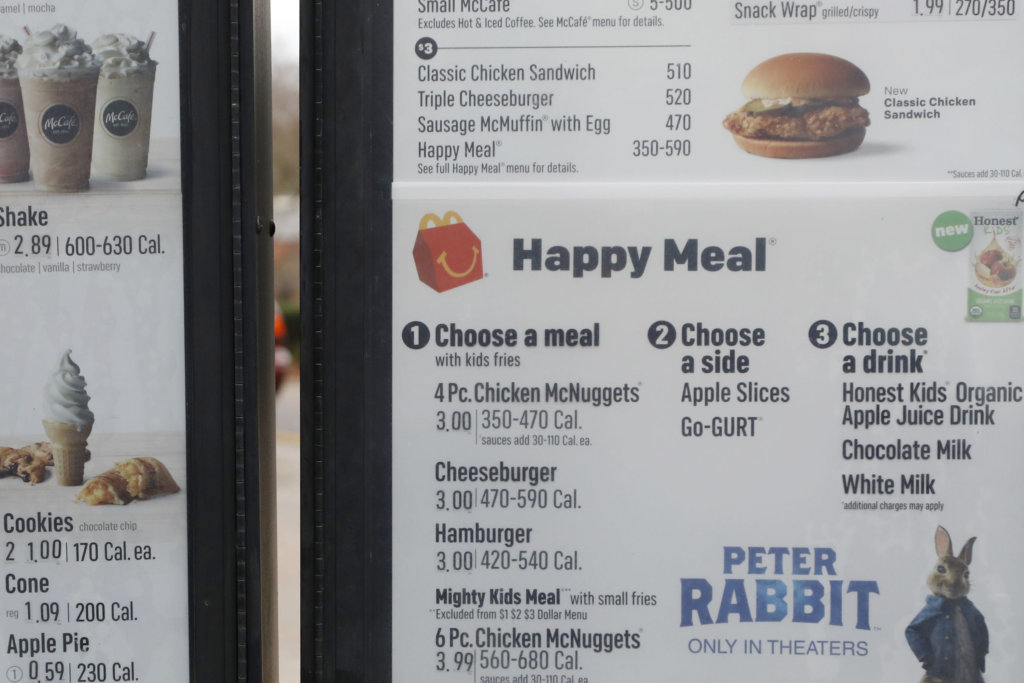 McDonalds Happy Meal Changes