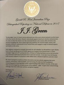 JJ Green award