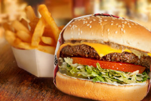 Habit Burger's original Charburger and fries. (Courtesy Habit Burger)