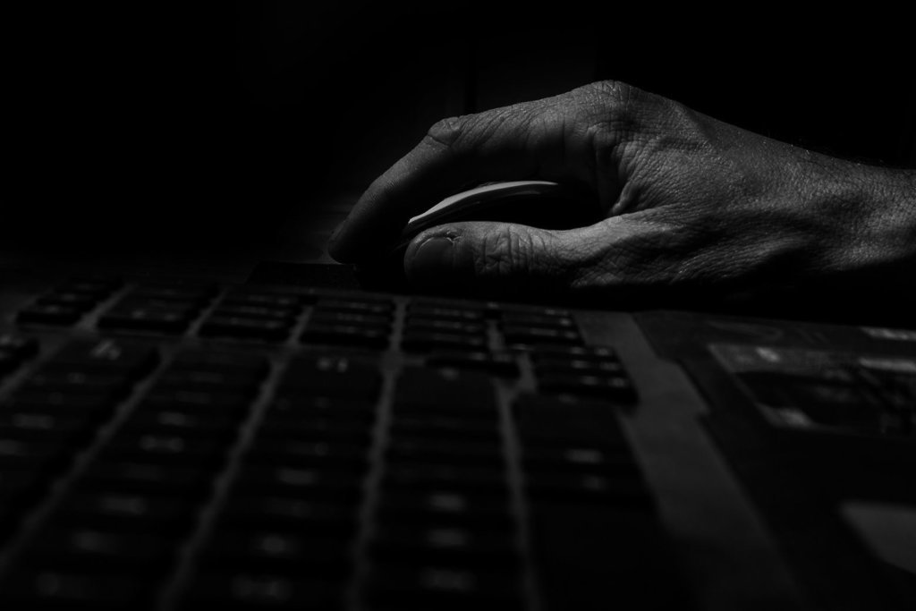 Working Hand in Black and White