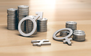 Feminism concept. Gender Pay Gap for Work of Equal Value