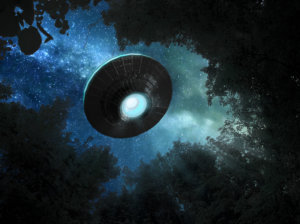 Ufo in the night sky
