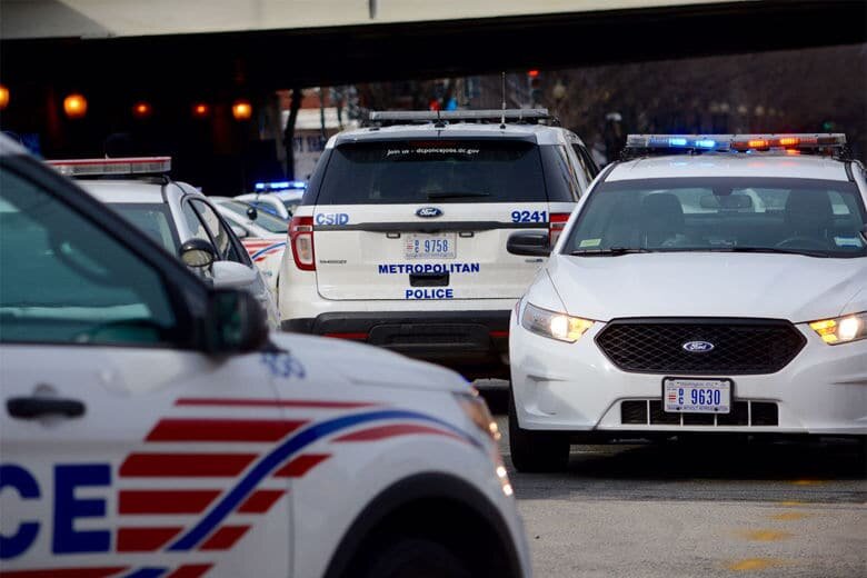 D.C. police cruisers