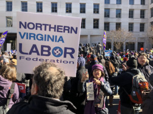 The rally against the government shutdown Jan. 10, 2019. (WTOP/Kristi King)