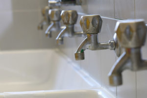 Faucets closed in a row