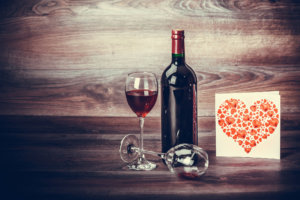 Red wine and love message