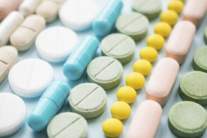 Opioid painkillers crisis and drug abuse concept
