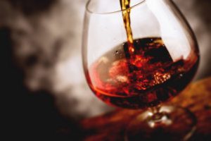 Bourbon glass tilt shift selective focus