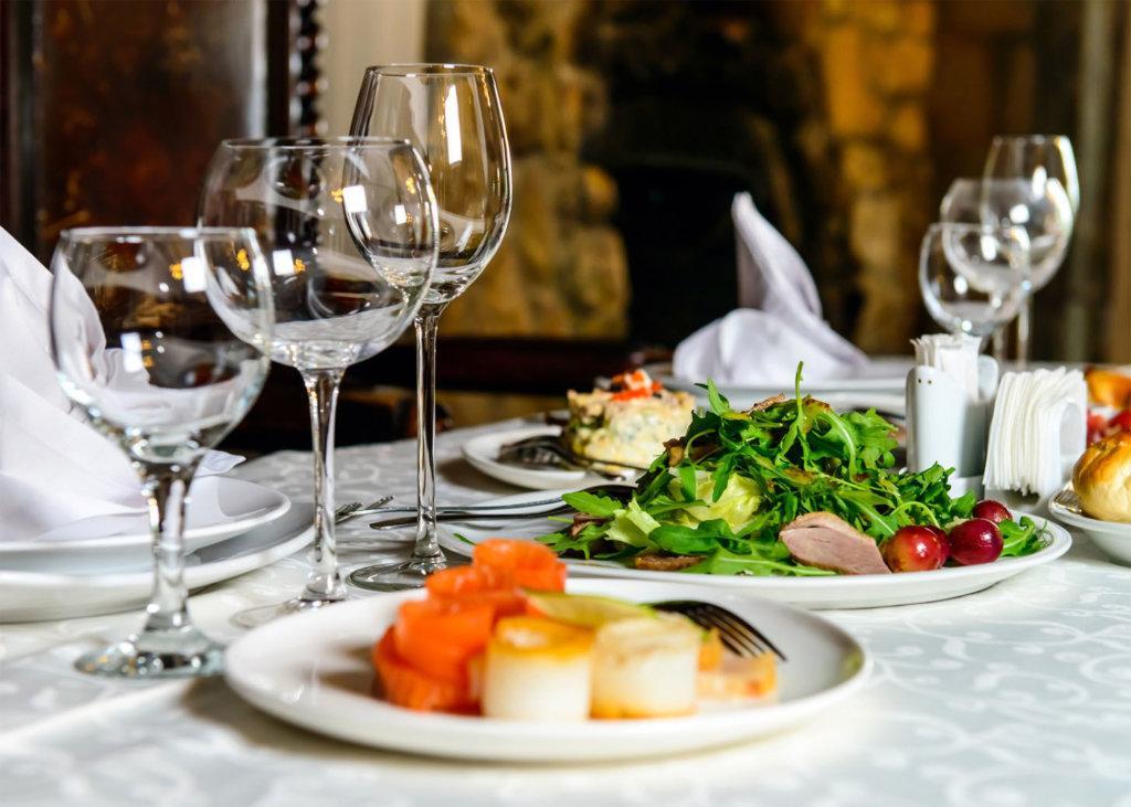 Served restaurant table