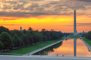 Washington Monument at Sunrise in Washington DC