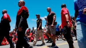 Dwayne "The Rock" Johnson was in Hawaii to support protesters who are trying to stop the construction of a giant telescope on Mauna Kea, Hawaii's tallest mountain.
