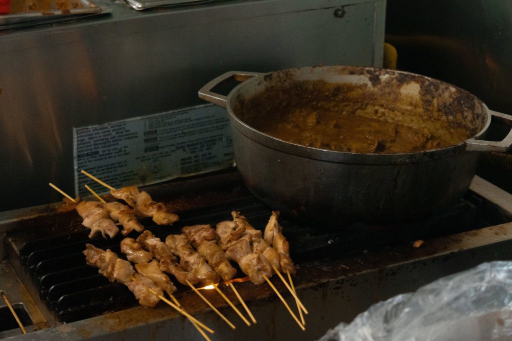 Chicken sate is one of the more popular menu items.