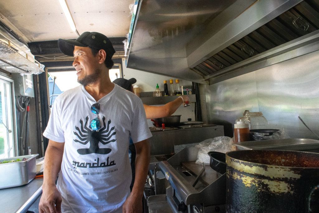 <span style="font-weight: 400;">Sonny Setiantoko inside his D.C.-based food truck. </span>