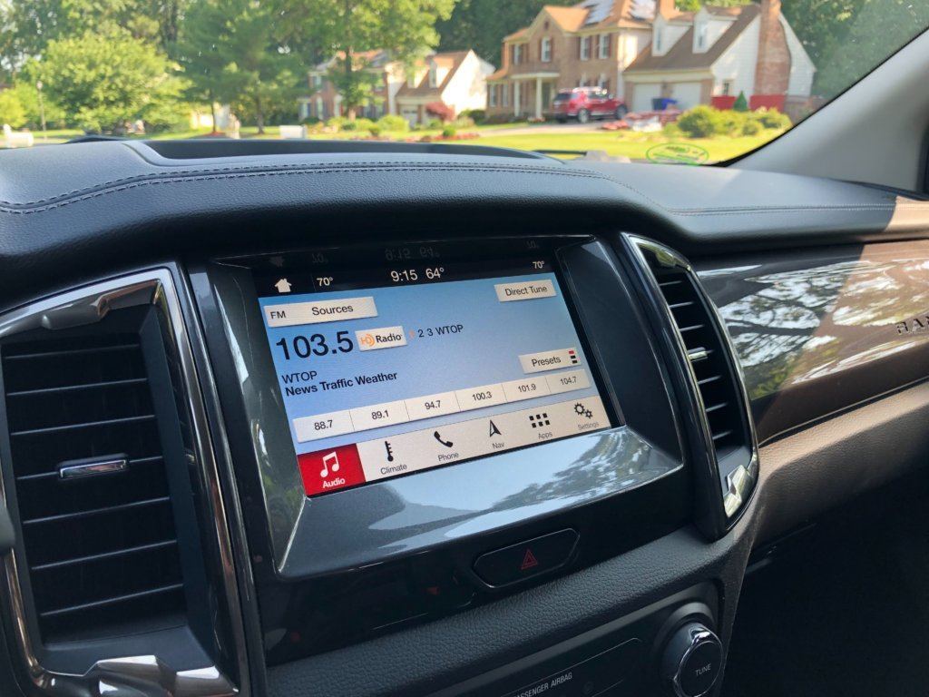 Touchscreen display in the 2019 ranger.