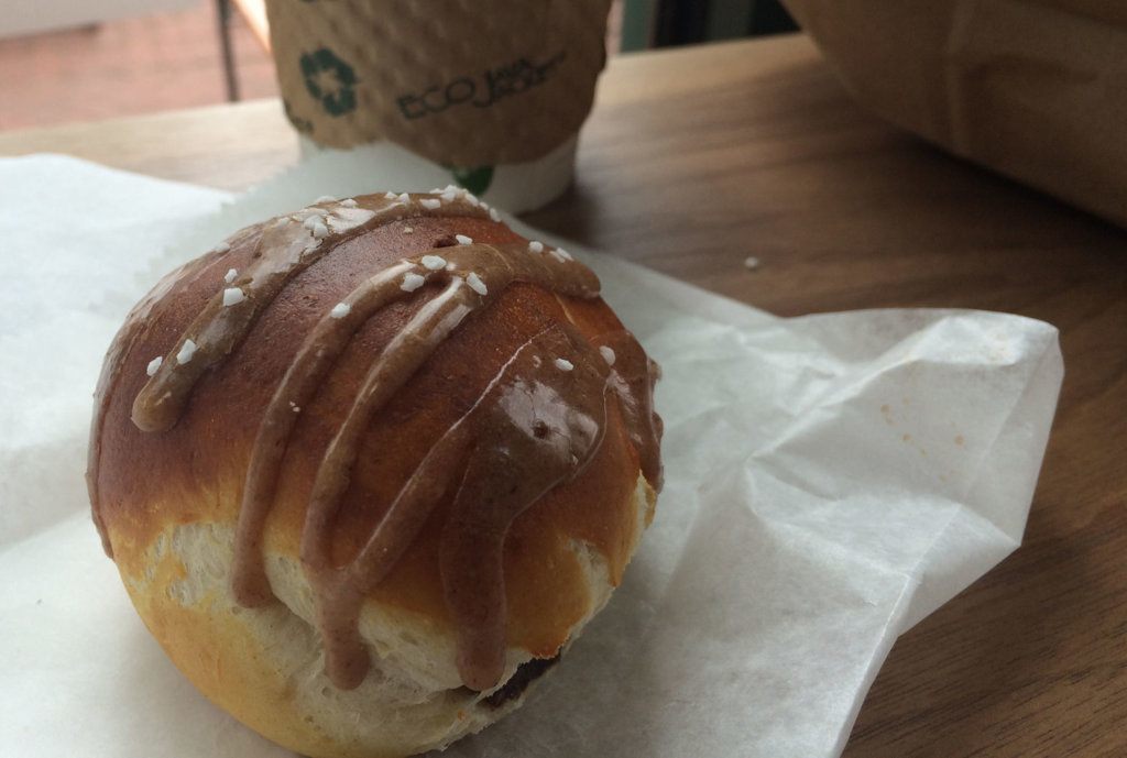 The sweet, salty pretzel bomb at The Pretzel Bakery.