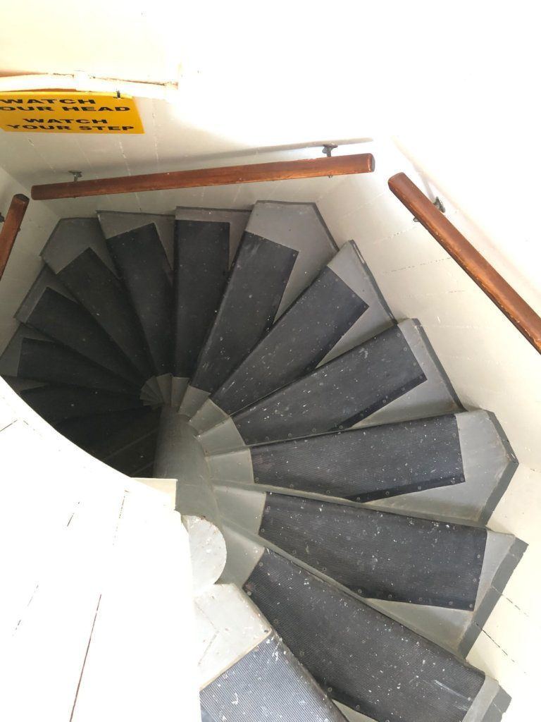 <p style="text-align: center;">The spiral staircase.</p>