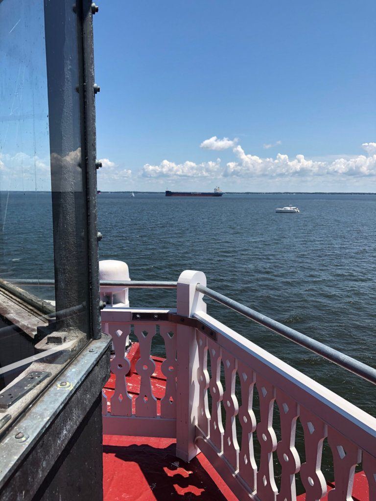 <p style="text-align: center;">One of the gorgeous views from the lighthouse's top level.</p>