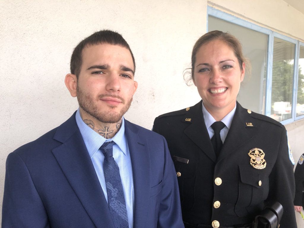 <p style="text-align: left;">The U.S. Park Police gave "Lifesaving Awards" to Cary Caprio and U.S. Park Police Officer Valerie Streiff.</p>