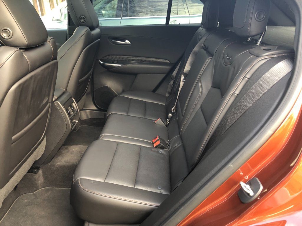 The back seats in the Cadillac XT4.