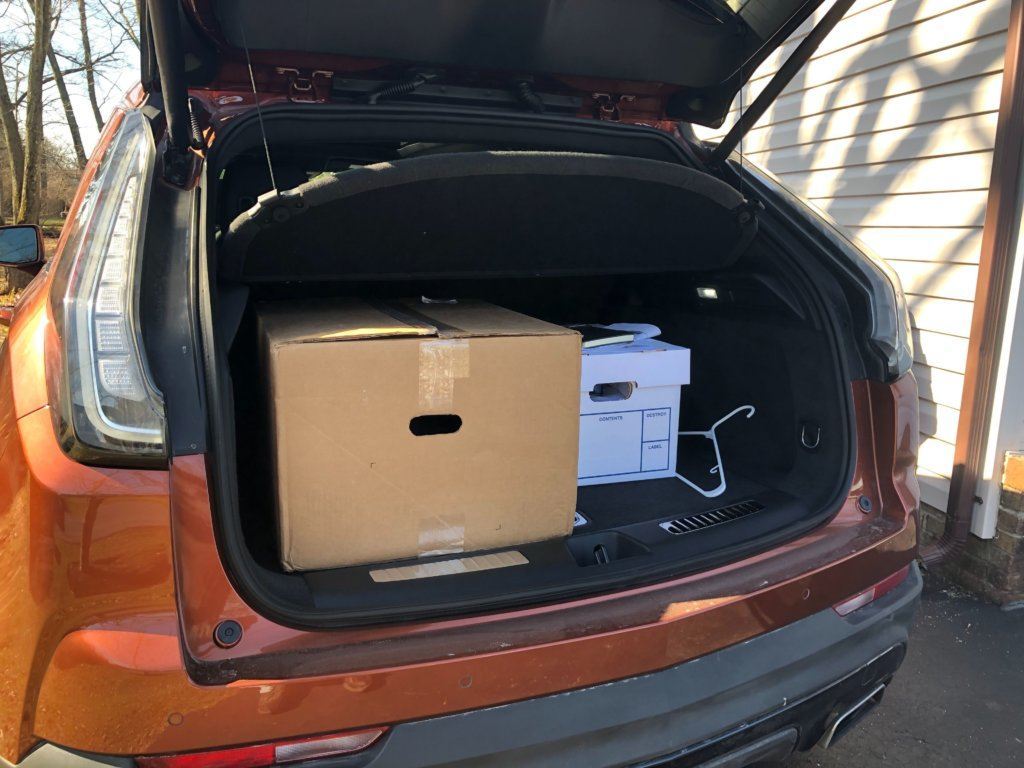 The cargo space of the Cadillac XT4.