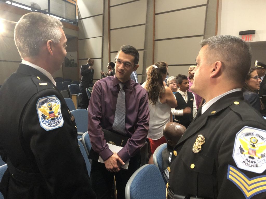 <p style="text-align: left;">WTOP's Dave Dildine was honored by U.S. Park Police for saving a woman who was at risk of dying in Rock Creek in January.</p>