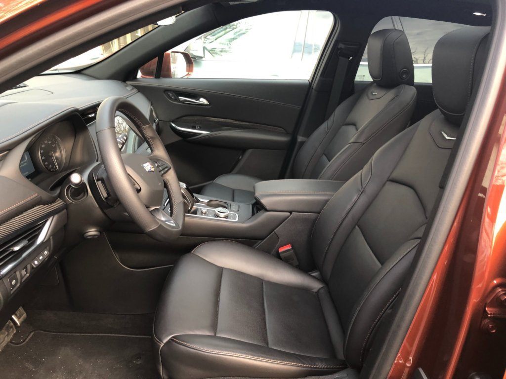 The driver's seat in the Cadillac XT4.