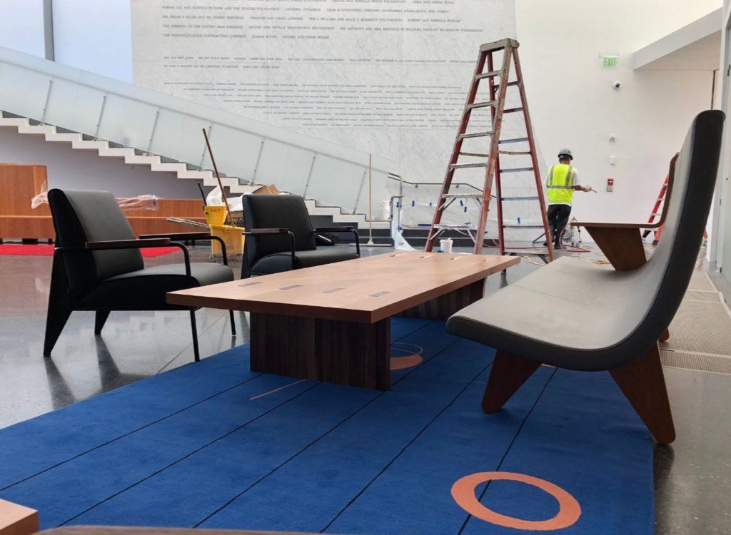 Lead architect Steven Holl designed the chairs, carpet and rugs inside the Kennedy Center's new addition, The REACH.