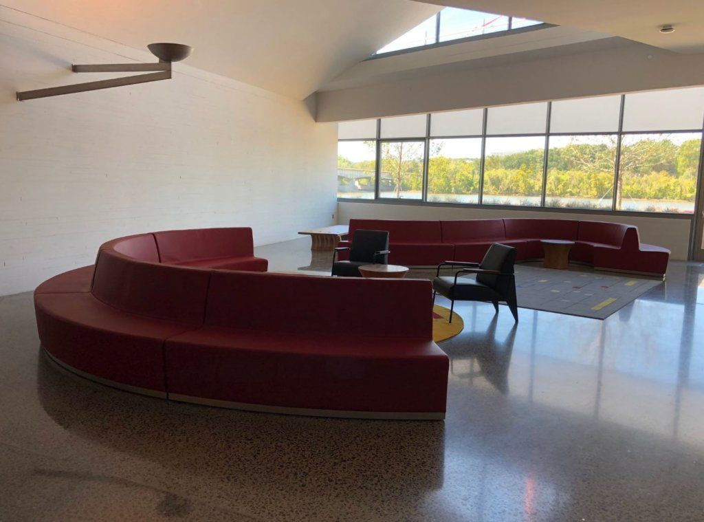The sofa and chairs at the Kennedy Center's The REACH were designed by Steven Holl, the lead architect.