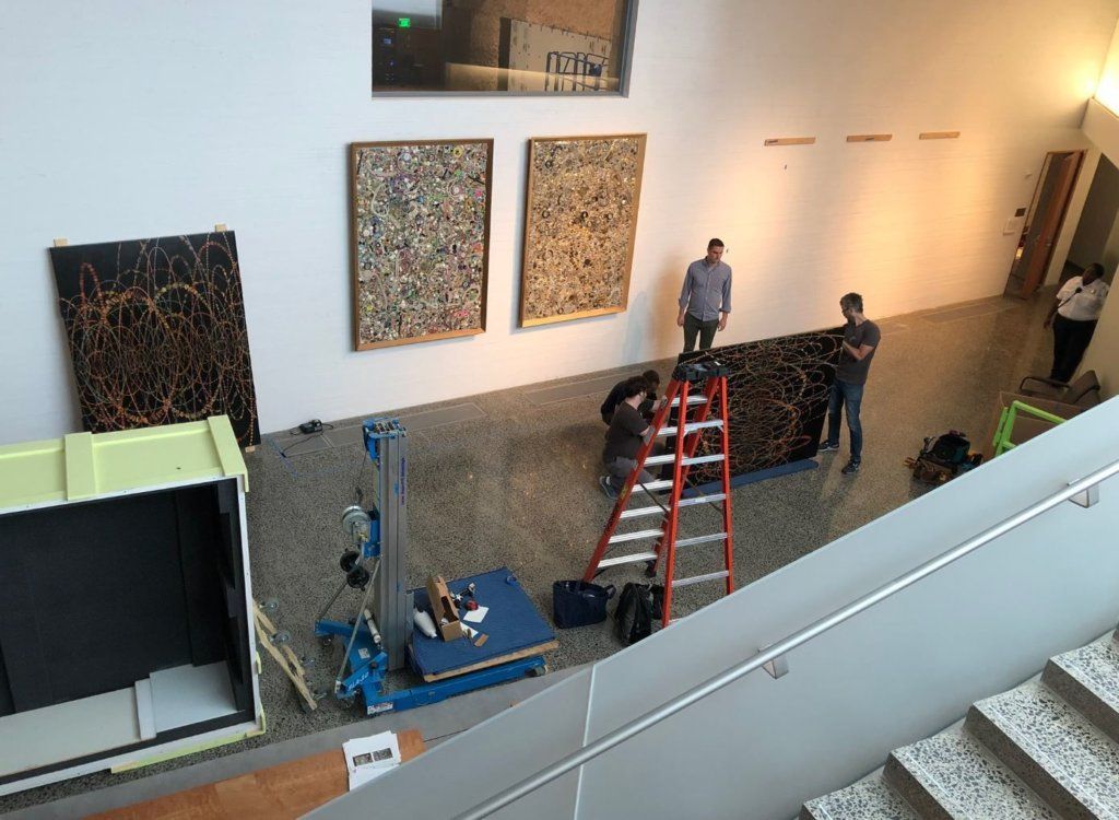 Several works of art are being installed at the Kennedy Center's new addition, The REACH.
