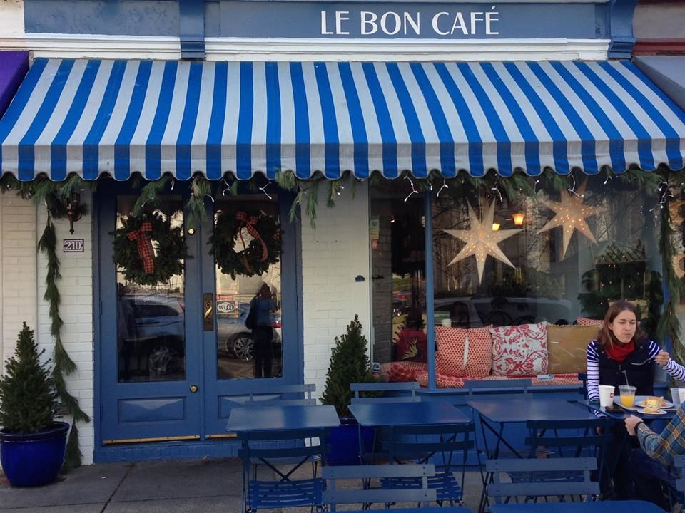 Baked egg strata at Le Bon Cafe