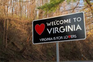 Virginia Welcome Sign