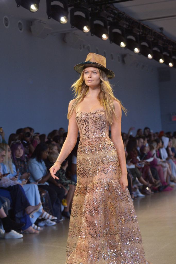 Friday, Sept. 6, 2019 runway show from the label Bronx and Banco by designer Natalie De'Banco at Spring Studios in New York City. Bronx and Banco is known for their gowns and cocktail dresses.
