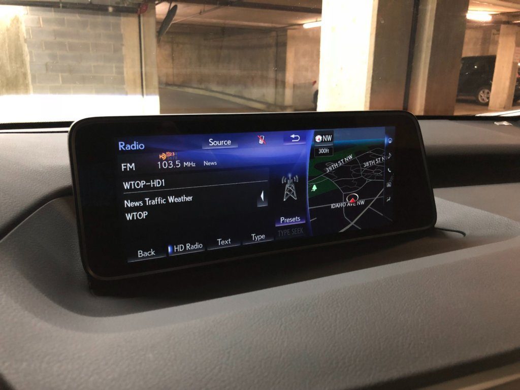 The F Sport sports a business like interior with a large 12.3 inch screen.