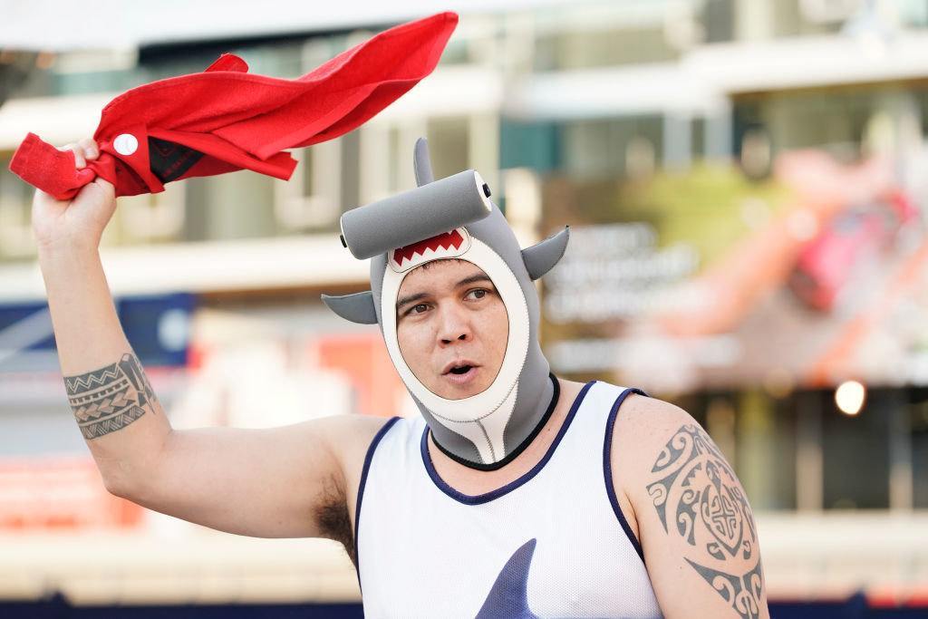 A fan enters the stadium prior to the National League Wild Card game between the Milwaukee Brewers and Washington Nationals at Nationals Park on Oct. 1, 2019 in Washington, D.C.
