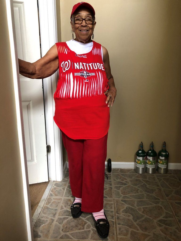 Not in the D.C. area, but Minnie Payne, 83, in Ellenwood, Georgia, is proudly showing off her Natitude.