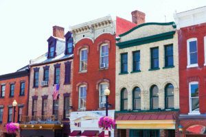 Georgetown historical district facades Washington